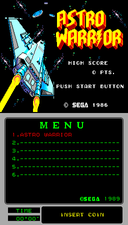 Astro Warrior (Mega-Tech, SMS based) Title Screen